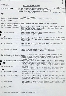 A typed document headed 'Para-military report'.