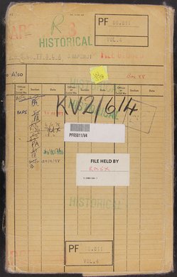Front cover of an official file