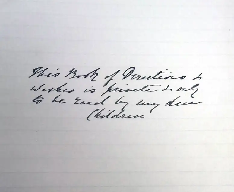 Four lines of handwritten text.