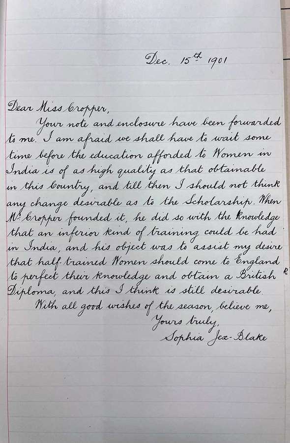 A hand-written letter.