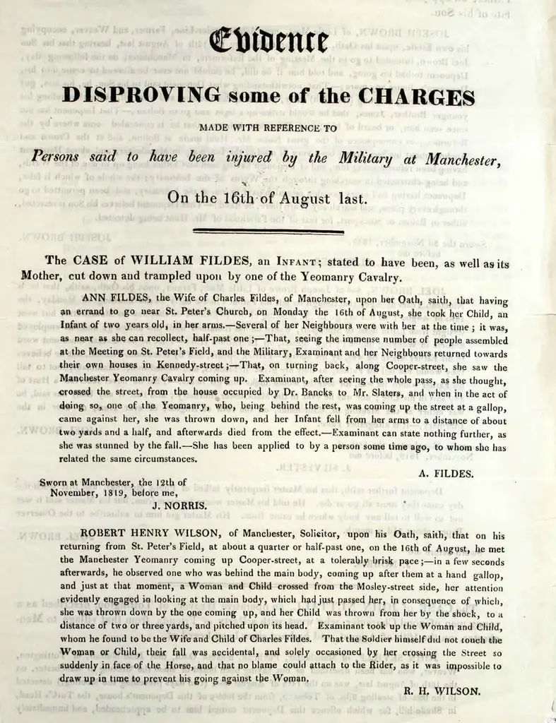 A printed document titled 'Evidence disproving some of the charges'