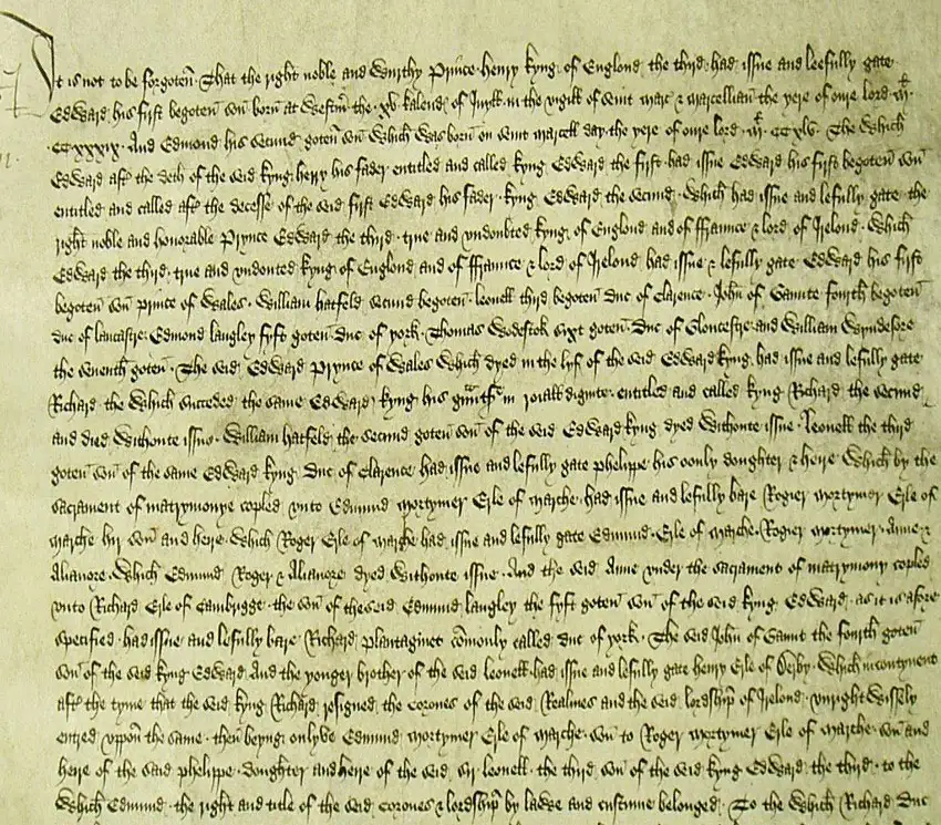 A handwritten document written in one paragraph from top to bottom of the page.