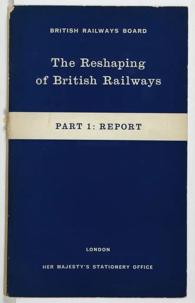 The cover of a report. It's blue and titled 'Part 1: Report. Her Majesty's Stationary Office'.