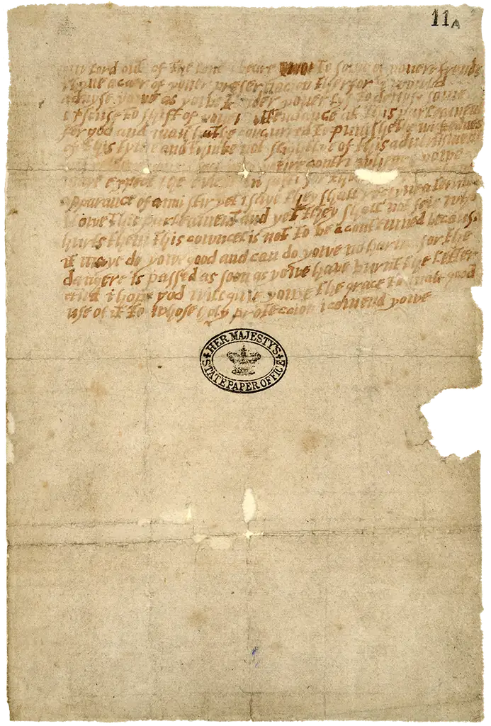 Yellowed parchment with untidy handwriting in a single, long paragraph.