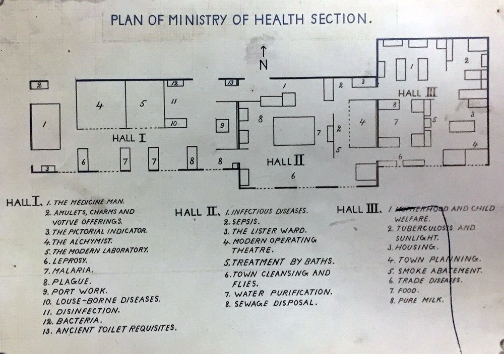A top down plan of a building.
