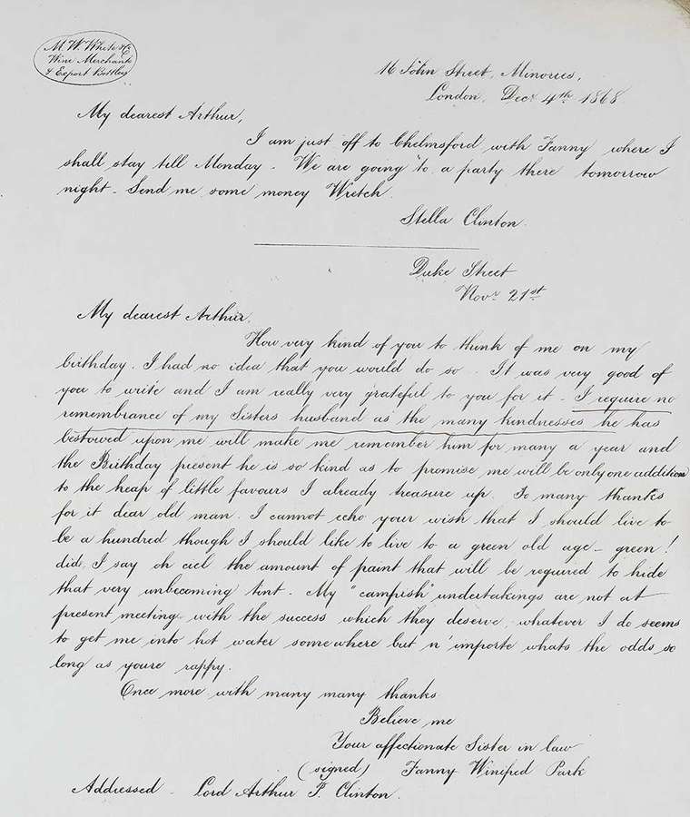 A hand written transcription of several letters.