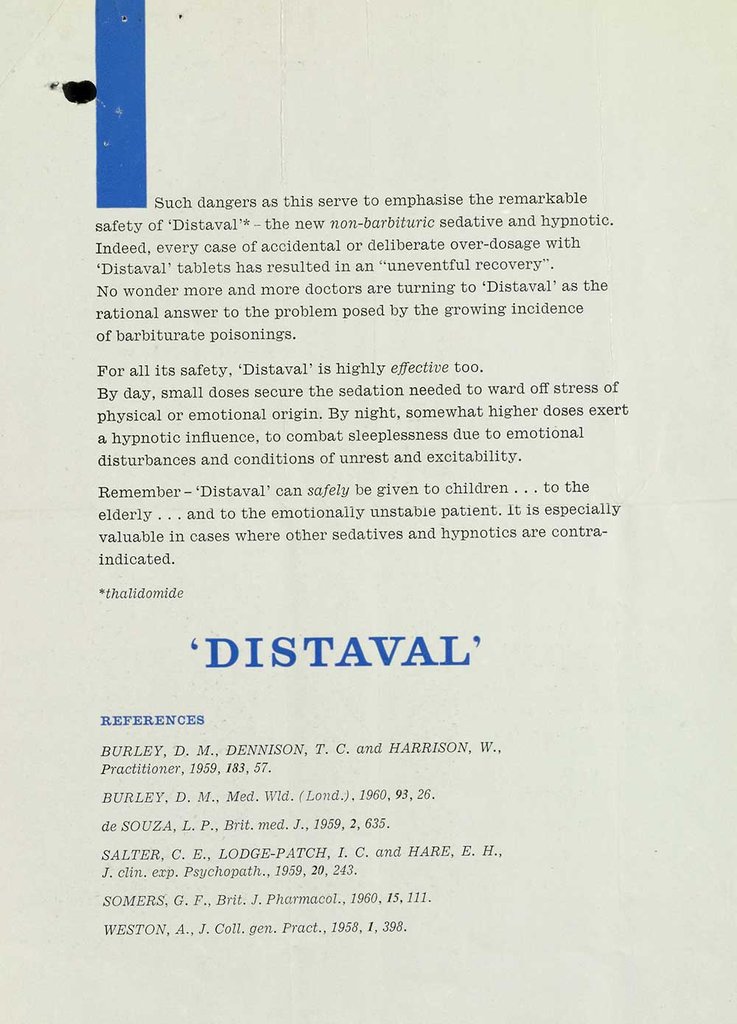 Printed leaflet with Distavel in large letters in the middle.