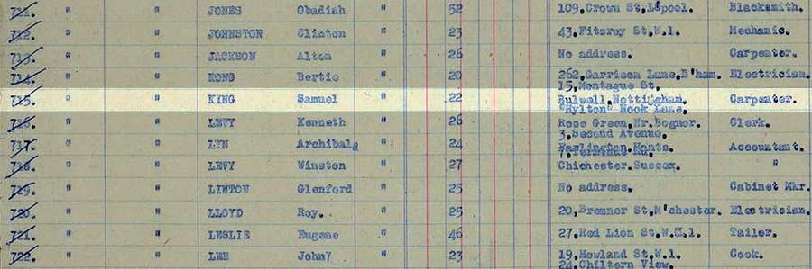 A close up of the passenger list with a name highlighted