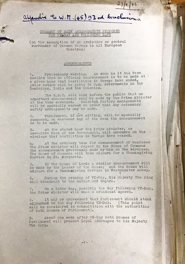 Typewritten document with a handwritten note at the top describing it as an appendix.
