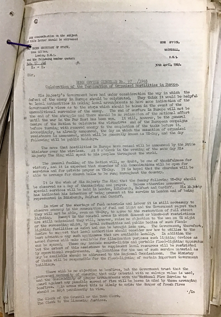 Typewritten letter.