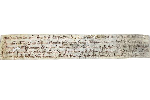 A document with four lines of handwritten Latin text.