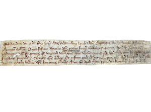 A document with four lines of handwritten Latin text.