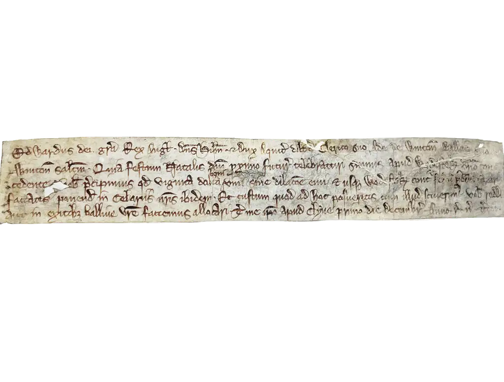 A document with four lines of handwritten Latin text.