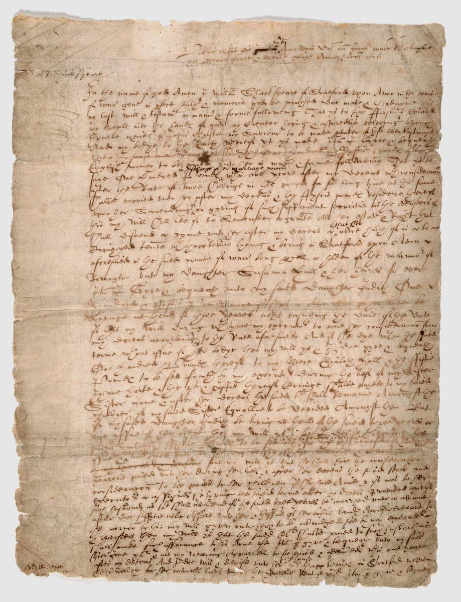 A hand-written manuscript written in black ink in one block paragraph filling the whole page.