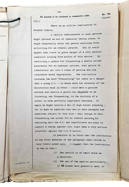 Page of typewritten text on paper marked 'No. 729 (Unruled).'