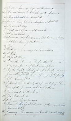 A handwritten page from a law volume detailing processing between King vs Baker.