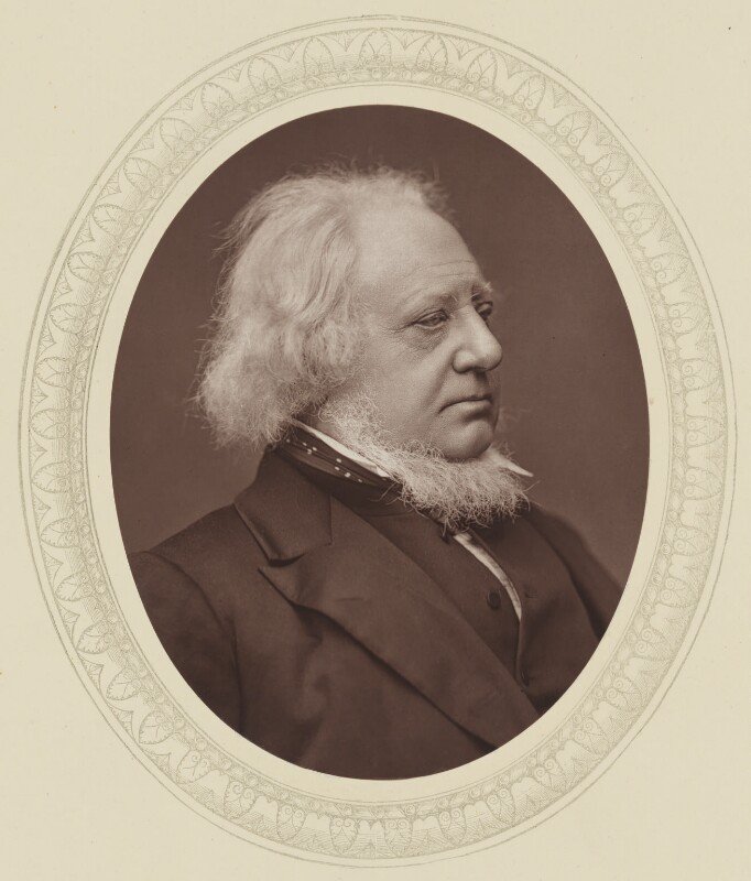 A Victorian side-profile photograph of a man with white hair and a white beard.