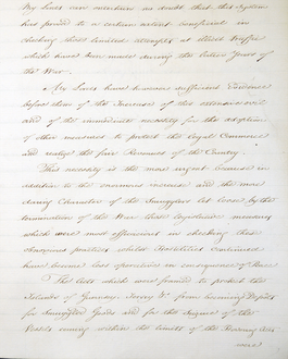 A handwritten minute detailing the 'daring character' and rise in smuggling in the England.